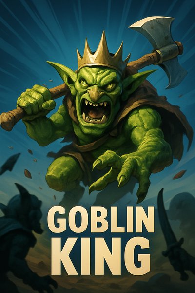 Dynamic Goblin King Illustration in Bold Colors