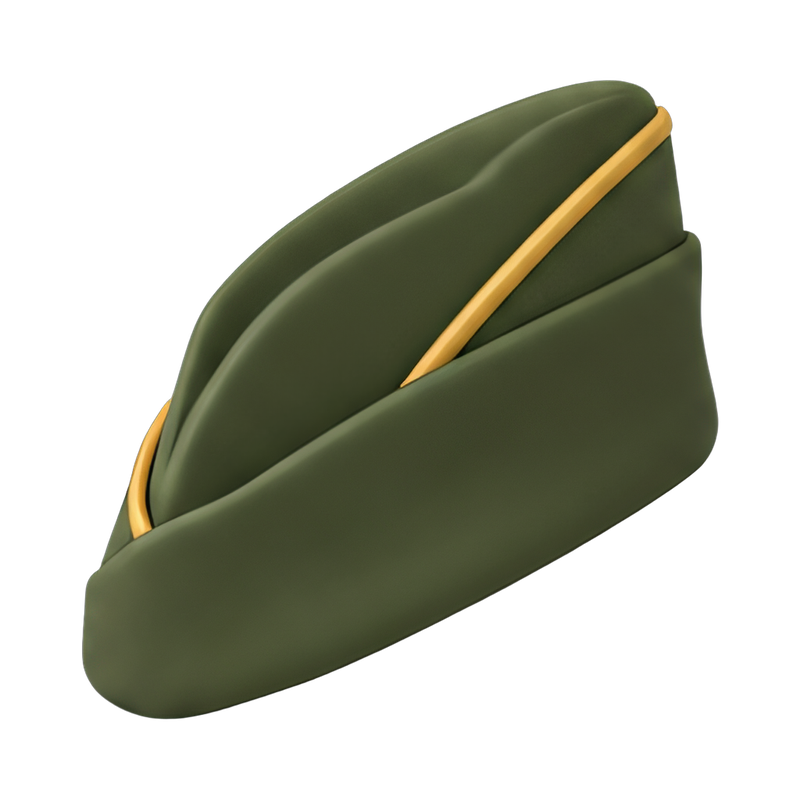 folded garrison cap