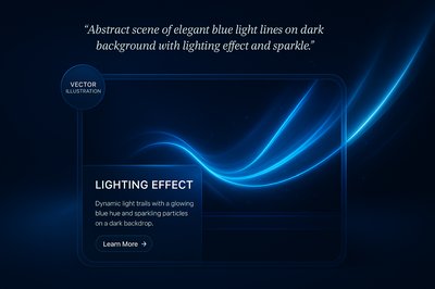 Elegant Blue Lines with Dynamic Lighting Effect for Web Design