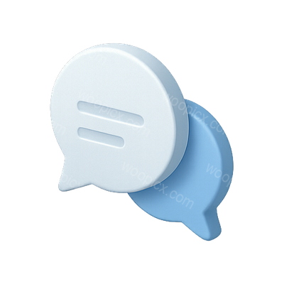 Stylized Chat Bubble Icon in Soft Colors