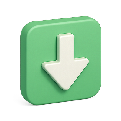 3D Download Icon with Soft Edges