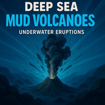 Illustration of Deep Sea Mud Volcanoes and Underwater Eruptions