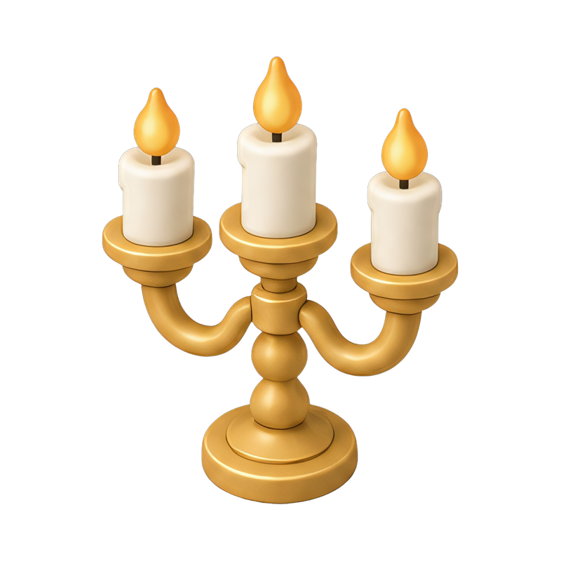 elegant triple candelabra