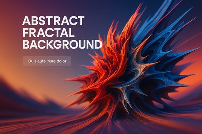 Vibrant Abstract Fractal Background with Dynamic Colors