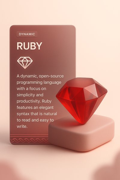 3D Illustration of Ruby Programming Language Overview