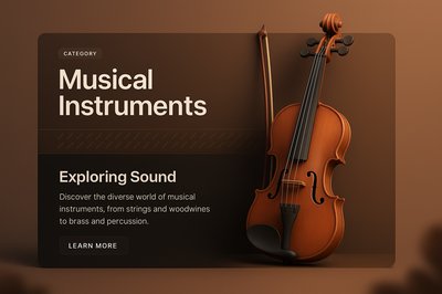 Interactive Visualization of Musical Instruments Page Design