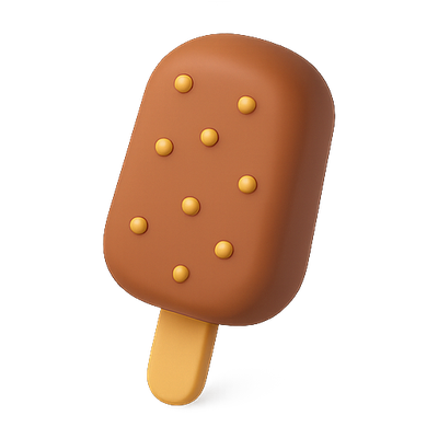 Realistic Chocolate Ice Cream Bar Illustration