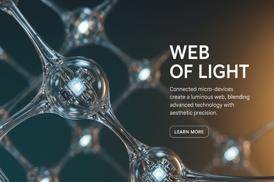 Hyperrealistic Web of Light with Micro-Devices and Reflections