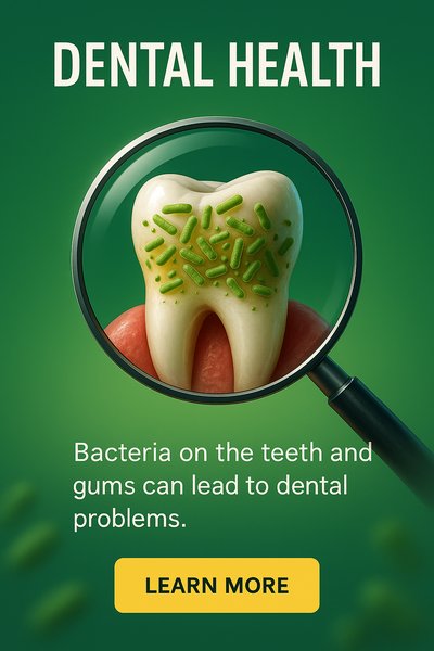 Dental Health Awareness Graphic with Tooth Illustration