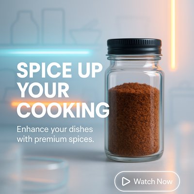 Promotional Image for Cooking Spices with Modern Design