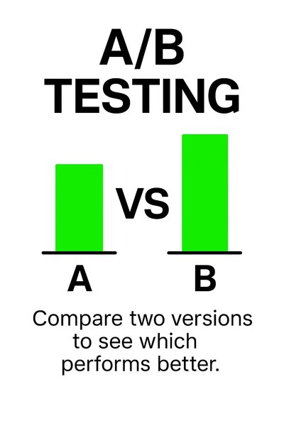 A/B Testing Concept Illustration with Comparison Bars