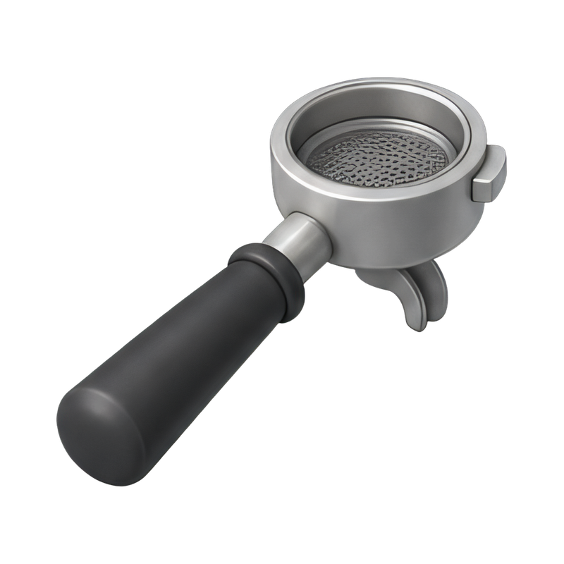 Coffee portafilter with basket