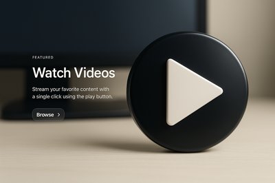 Stylish Play Button Icon for Video Streaming