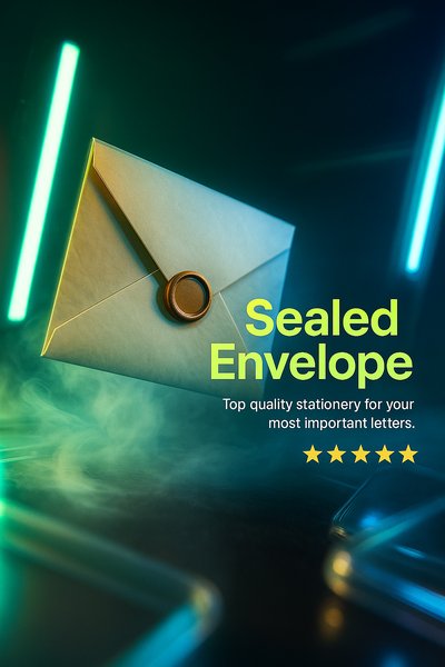Dynamic Promotional Slide Featuring Sealed Envelope Design