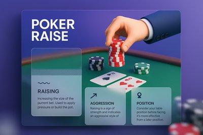 3D Illustration of a Poker Raise Concept with Interactive Features