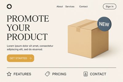 Corporate Landing Page Design with Clean Typography and Call to Action