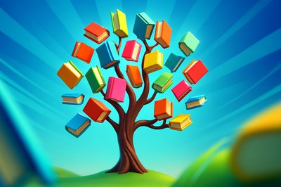 Dynamic Tree of Knowledge with Colorful Books for Literacy Day