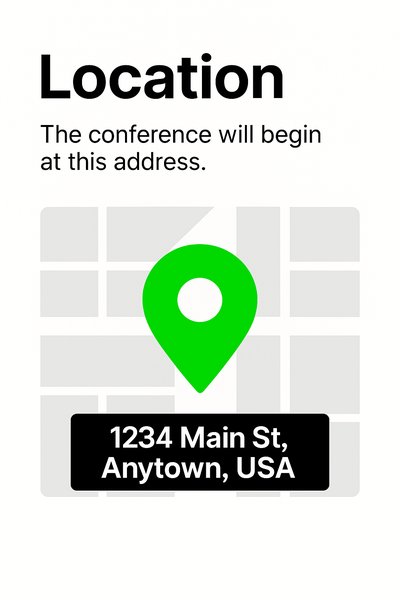Conference Location Announcement Graphic