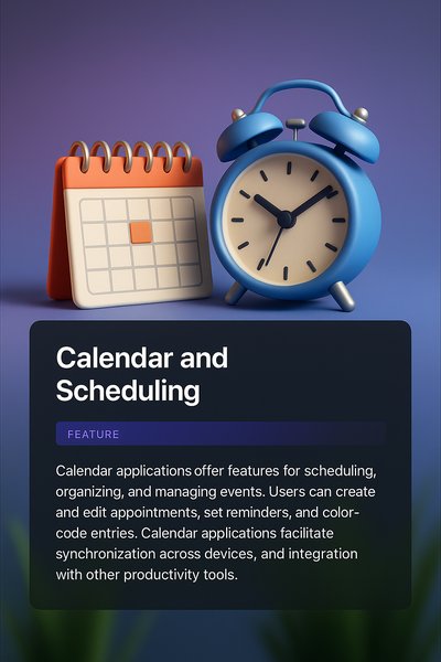 3D Web Design Featuring Calendar and Clock Elements