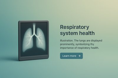 Abstract Human Lungs X-ray Illustration for Health Concept