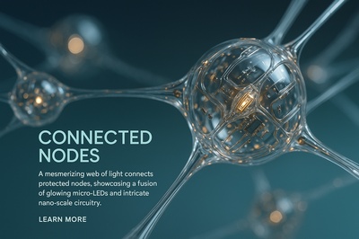 Hyperrealistic Web of Light with Glowing Micro-LEDs