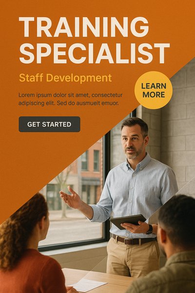 Professional Training Specialist Visual Structure with Engaging Layout