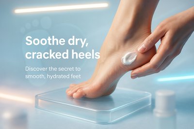 Promotional Image for Foot Care Product with Soft Color Palette