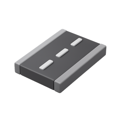 Stylish 3D Road Icon with Isometric Design