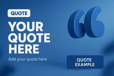 Inspirational Quote Template with 3D Elements