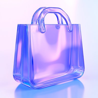 Stylish Transparent Purple Handbag in Modern Design