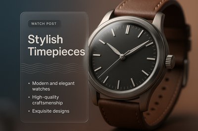 Stylish Timepieces: Modern 3D Watch Design