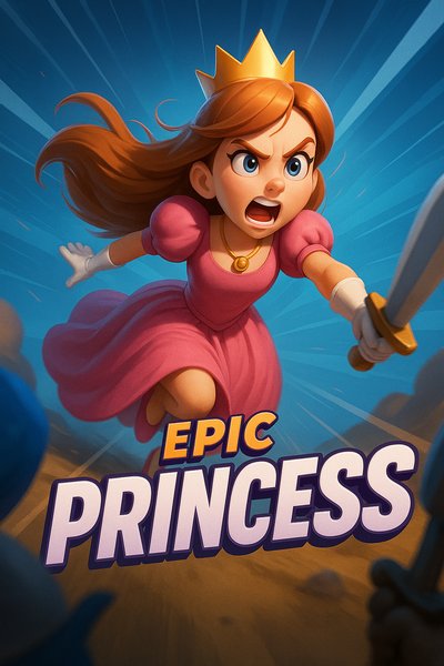 Dynamic Epic Princess Illustration with Vibrant Colors
