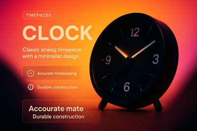 Stylish Minimalist Analog Clock for Timepiece Collection