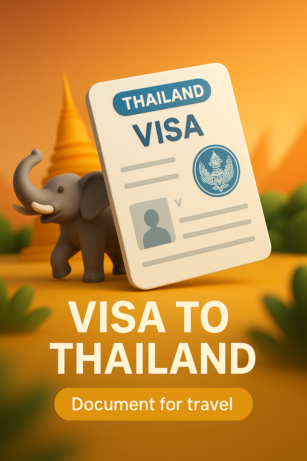 Travel Visa Information Graphic for Thailand