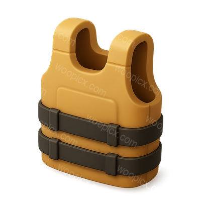 3D Icon of a Life Vest with Straps