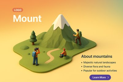 3D Scenic Representation of Mountain Activities