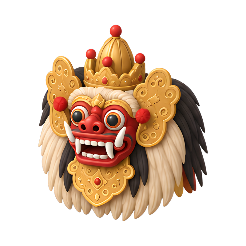 gold crown lion mask