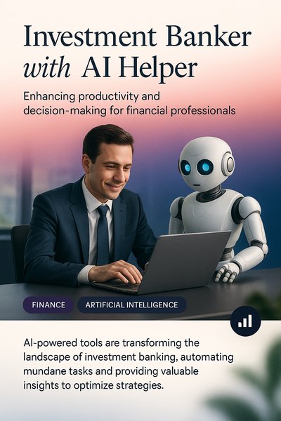 Investment Banker Collaborating with AI Assistant