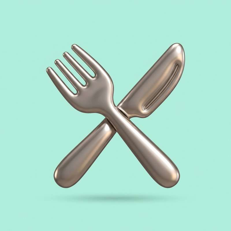 crossed fork and knife