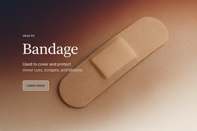 Stylish Web Page Design Featuring a Bandage