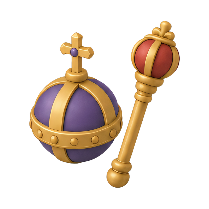 elegant orb and scepter set