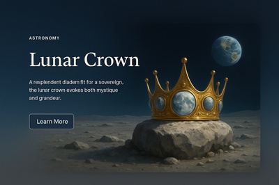 Lunar Crown Illustration with Mystical Elements