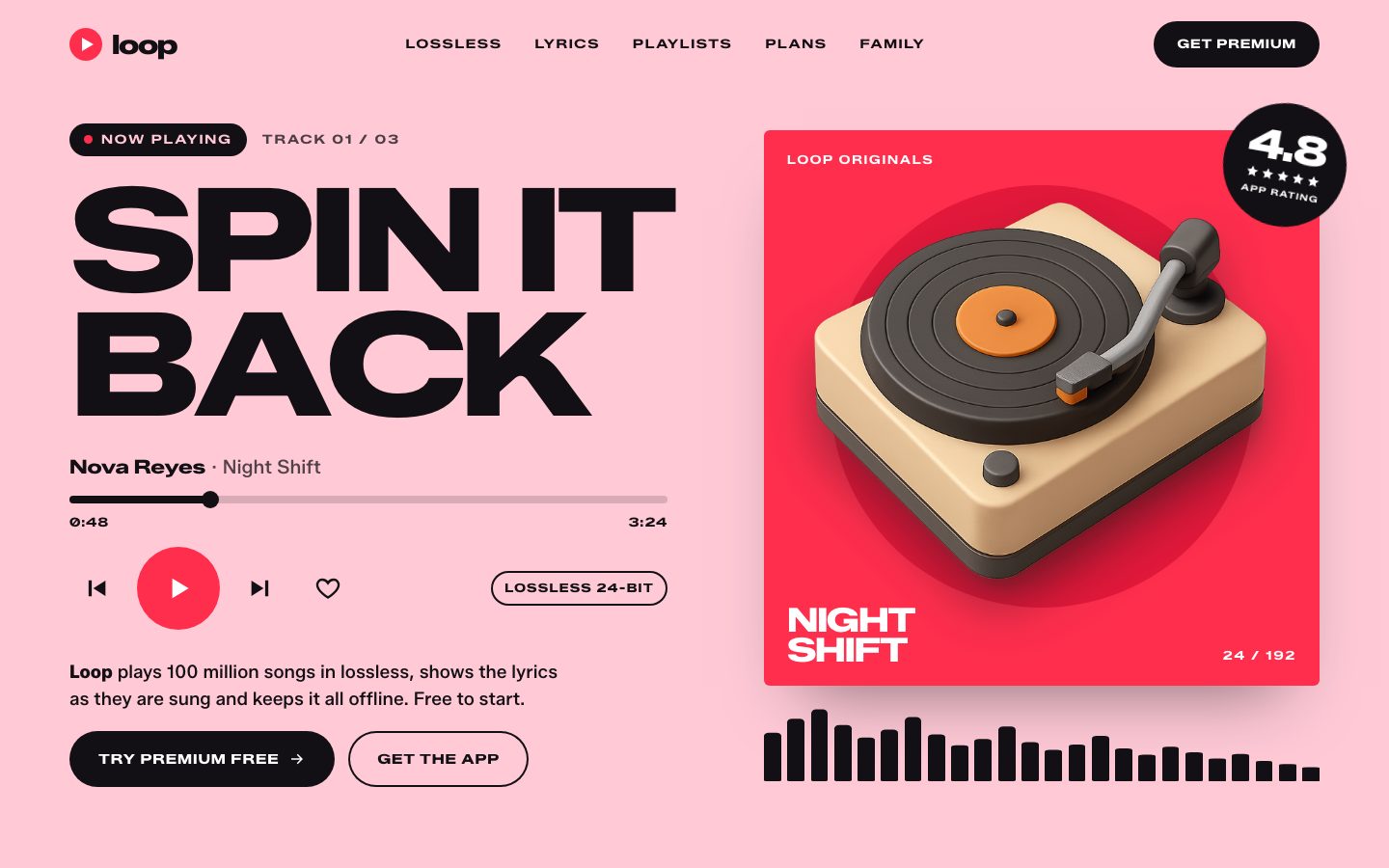 Loop — landing page template preview