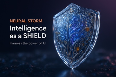 Neural Storm: Intelligence as a Shield - Hyperrealistic 3D Art