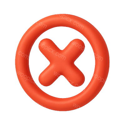 Stylized Red Circular Icon with Cross Shape