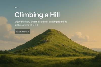 Stylish Web Page Design Featuring Hill Climbing Theme