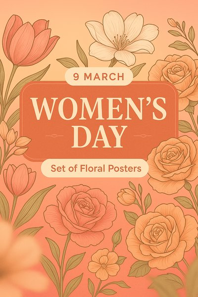 Floral Celebration Poster for Women's Day