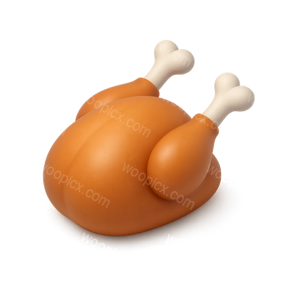 3D Isometric Chicken Drumsticks Icon for Culinary Designs