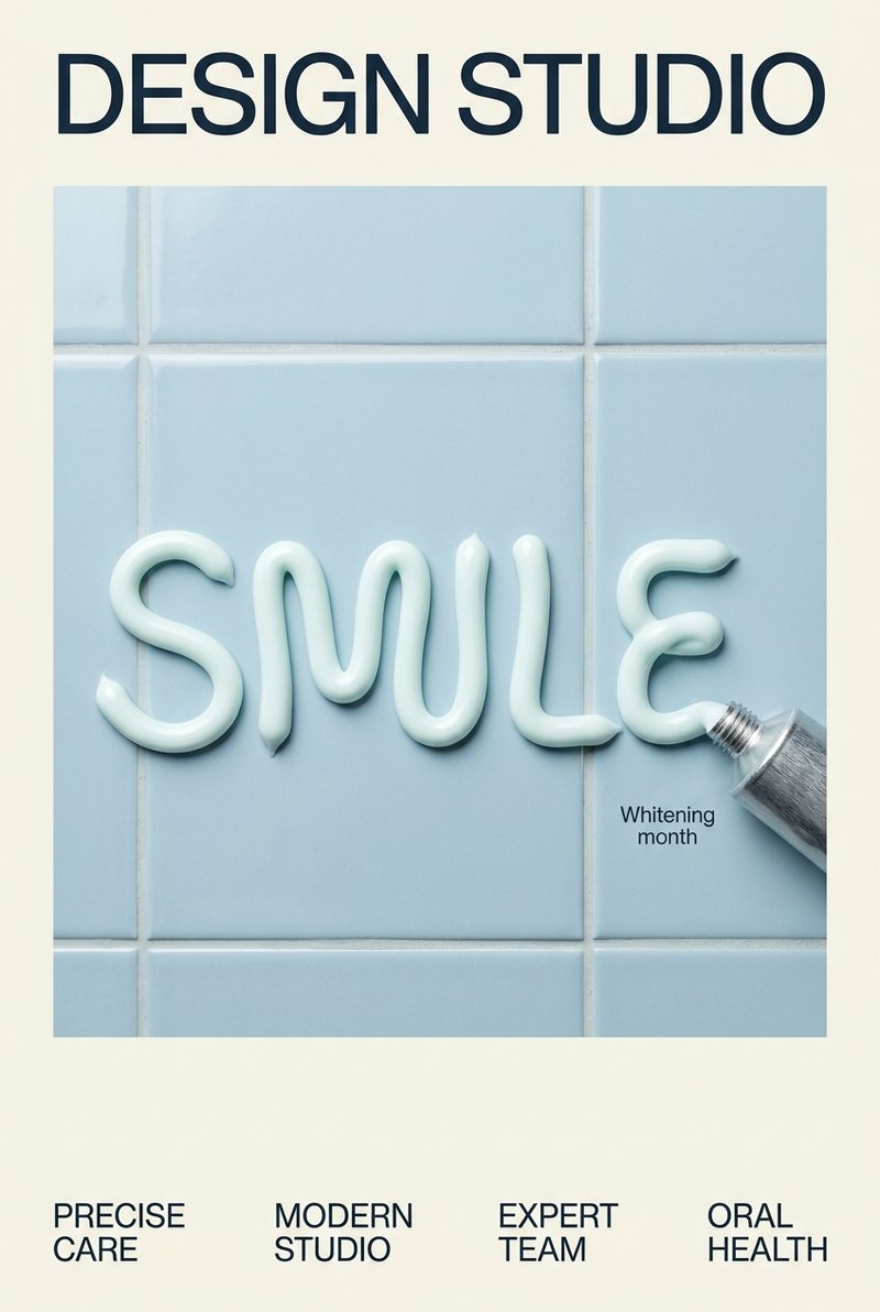 bright smile with toothpaste