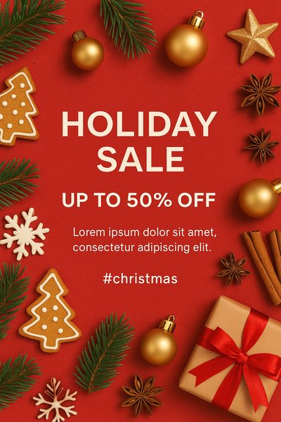 Festive Holiday Sale Promotional Graphic